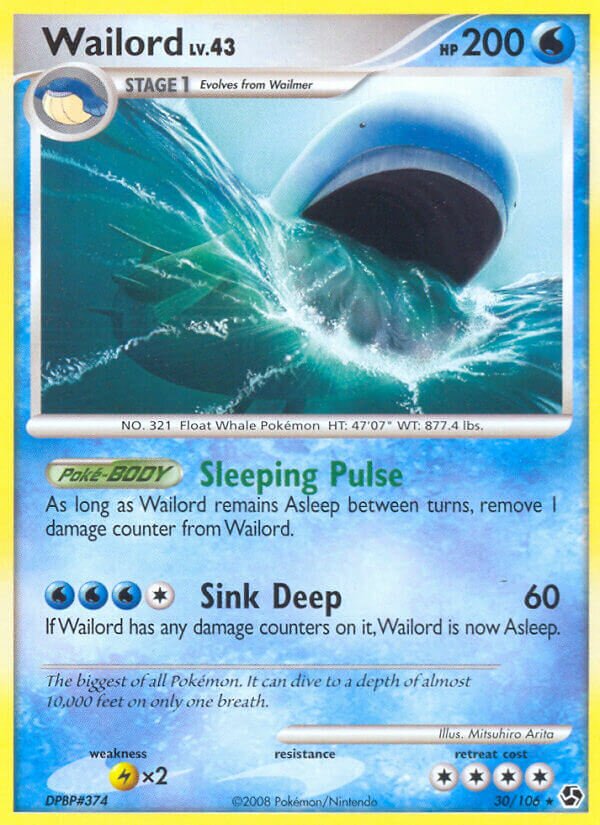 Wailord 030/106 — Great Encounters (English Pokémon TCG card)