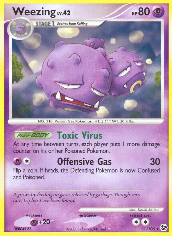 Weezing 031/106 — Great Encounters (English Pokémon TCG card)