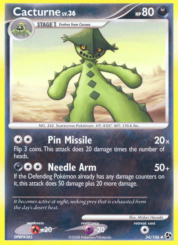 Cacturne 034/106 — Great Encounters (English Pokémon TCG card)