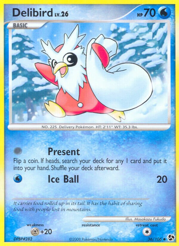 Delibird 036/106 — Great Encounters (English Pokémon TCG card)