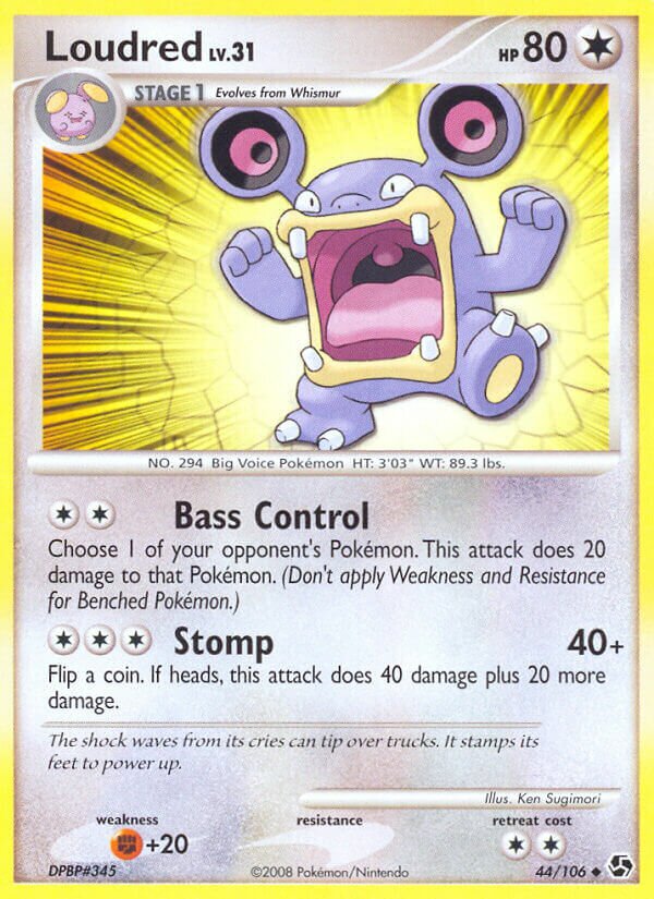 Loudred 044/106 — Great Encounters (English Pokémon TCG card)