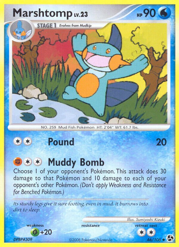 Marshtomp 046/106 — Great Encounters (English Pokémon TCG card)