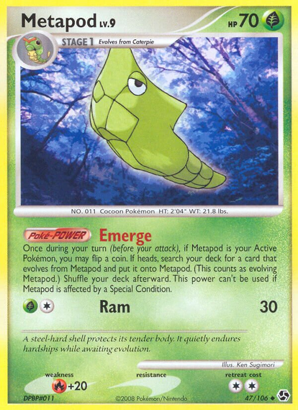 Metapod 047/106 — Great Encounters (English Pokémon TCG card)