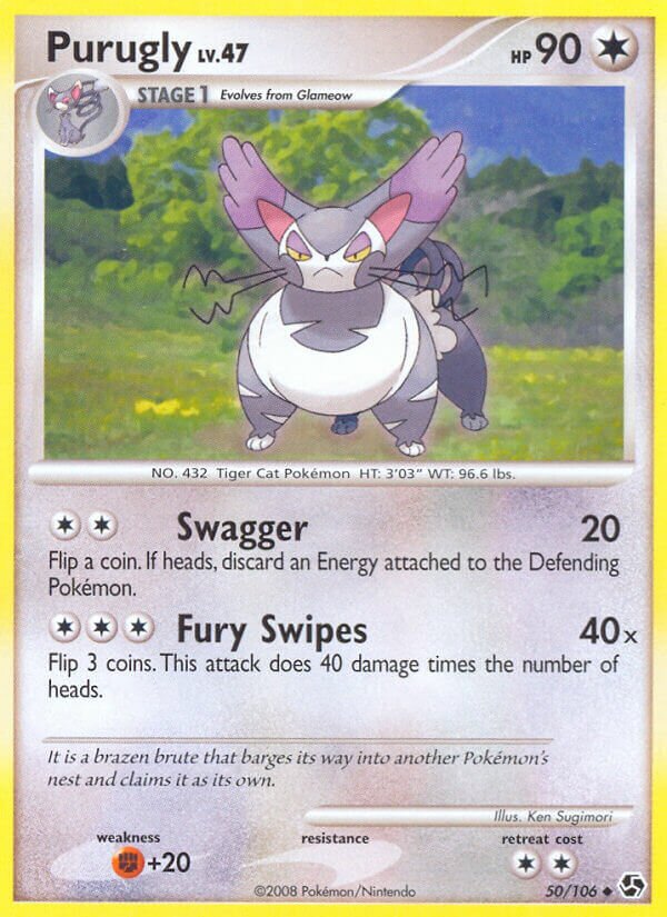 Purugly 050/106 — Great Encounters (English Pokémon TCG card)