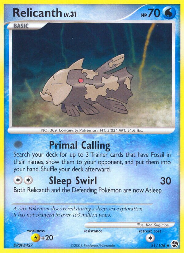 Relicanth 051/106 — Great Encounters (English Pokémon TCG card)