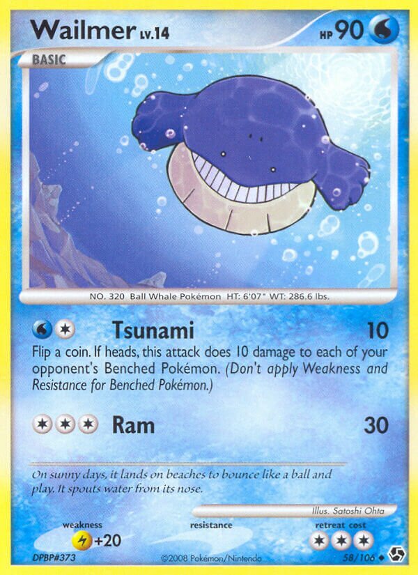 Wailmer 058/106 — Great Encounters (English Pokémon TCG card)