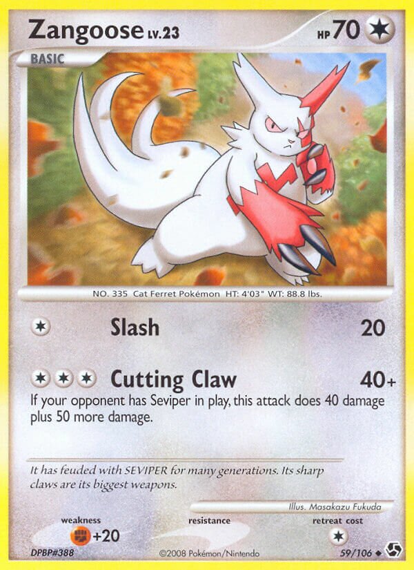 Zangoose 059/106 — Great Encounters (English Pokémon TCG card)