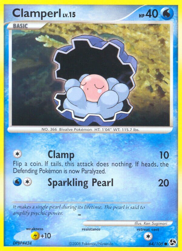Clamperl 064/106 — Great Encounters (English Pokémon TCG card)