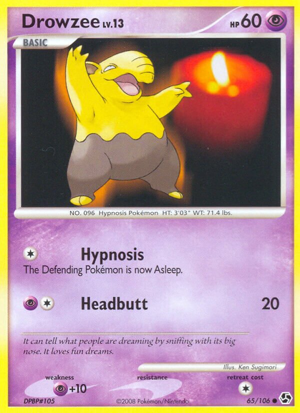 Drowzee 065/106 — Great Encounters (English Pokémon TCG card)
