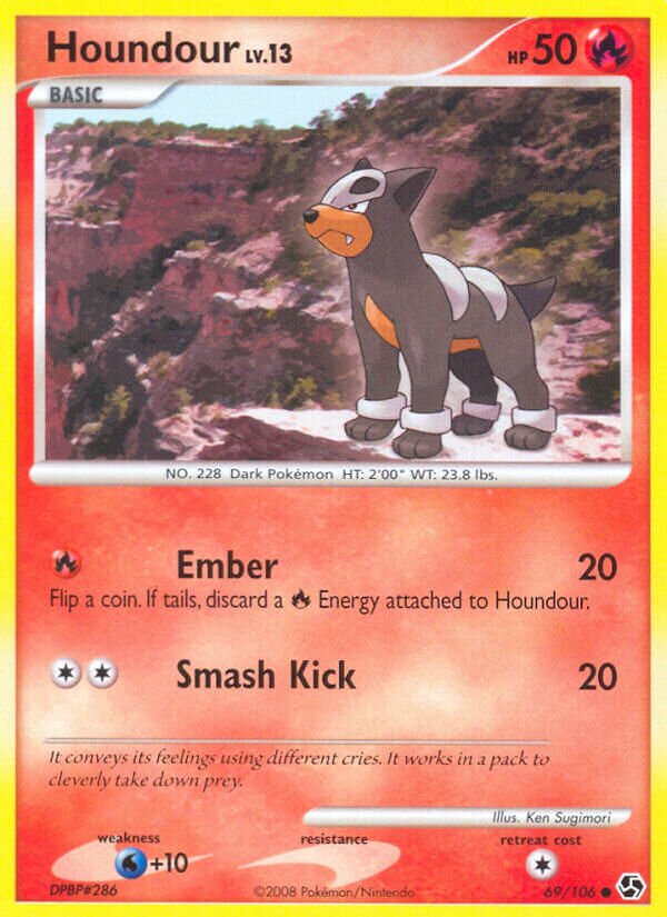 Houndour 069/106 — Great Encounters (English Pokémon TCG card)