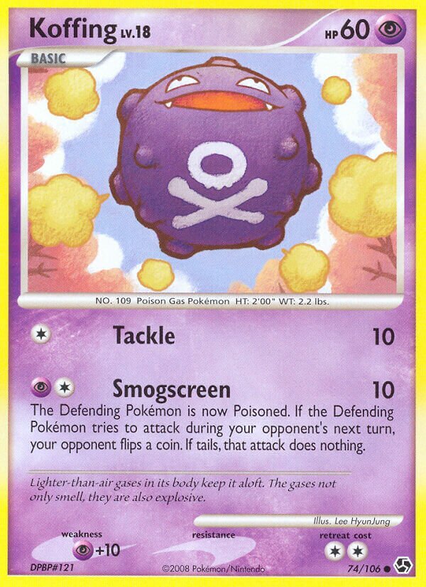 Koffing 074/106 — Great Encounters (English Pokémon TCG card)