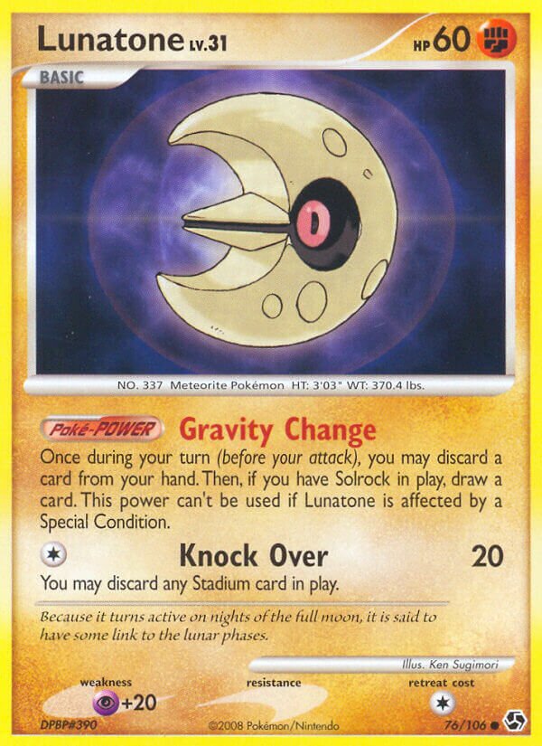 Lunatone 076/106 — Great Encounters (English Pokémon TCG card)