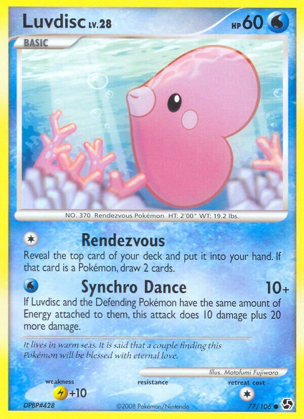 Luvdisc 077/106 — Great Encounters (English Pokémon TCG card)