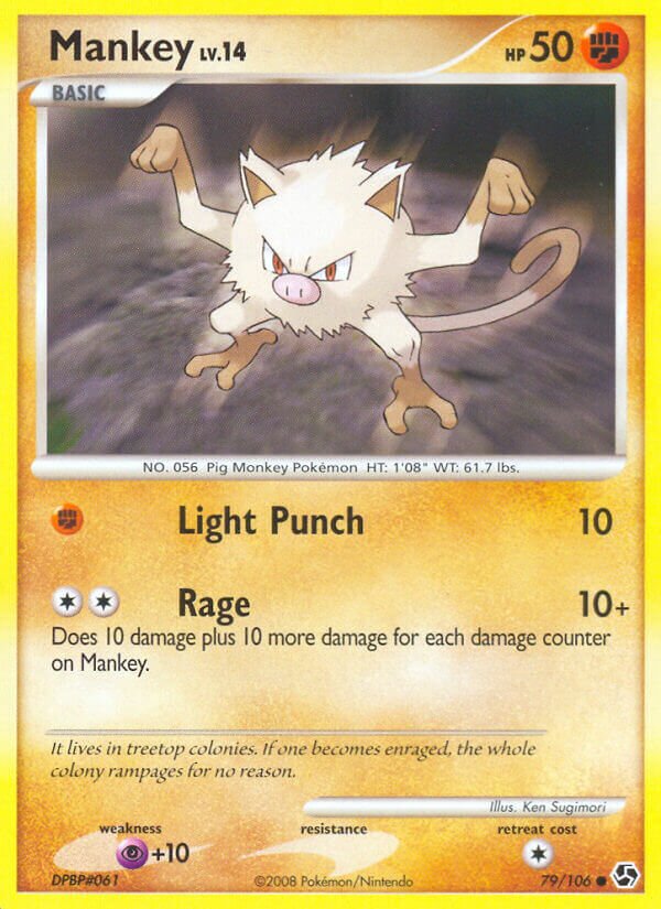 Mankey 079/106 — Great Encounters (English Pokémon TCG card)