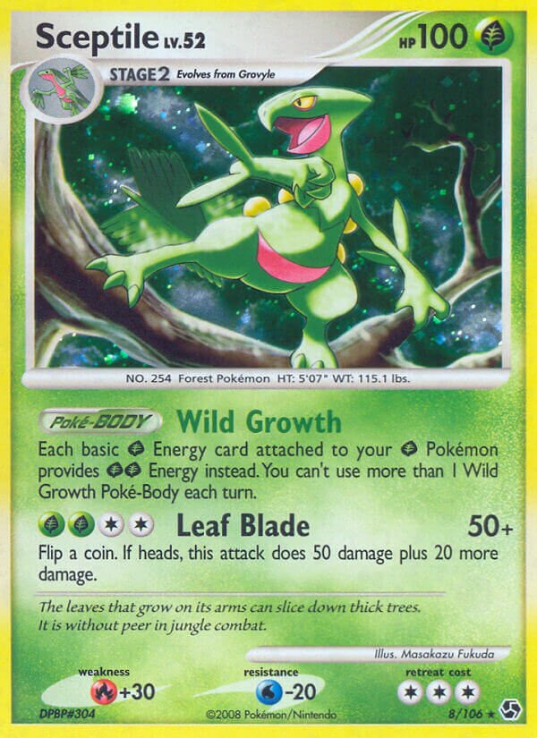 Sceptile 008/106 — Great Encounters (English Pokémon TCG card)