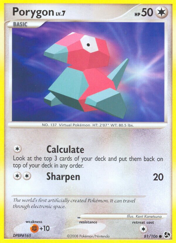 Porygon 081/106 — Great Encounters (English Pokémon TCG card)