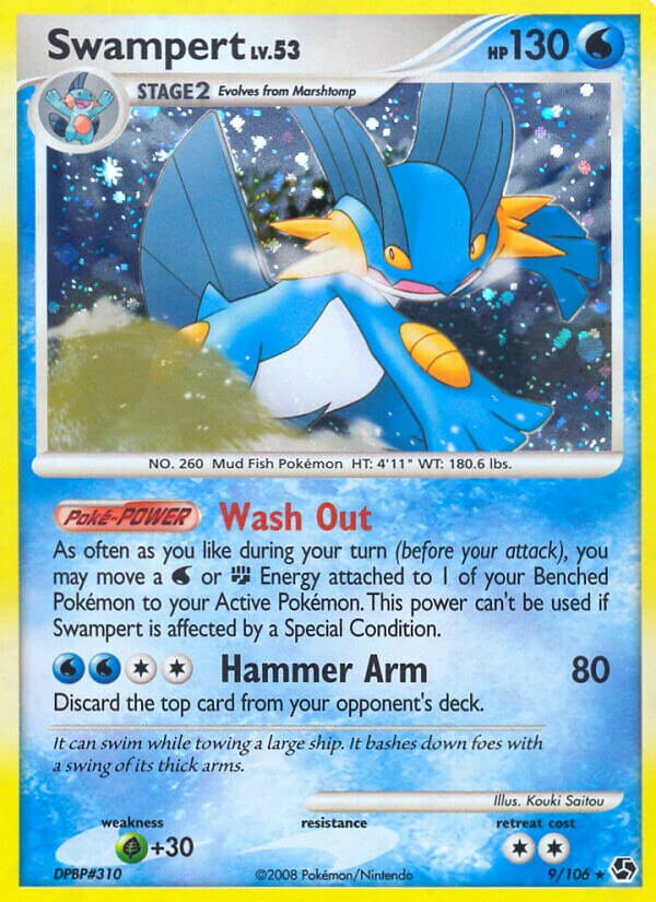 Swampert 009/106 — Great Encounters (English Pokémon TCG card)