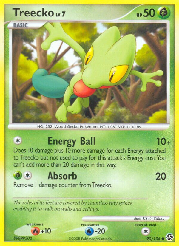 Treecko 090/106 — Great Encounters (English Pokémon TCG card)