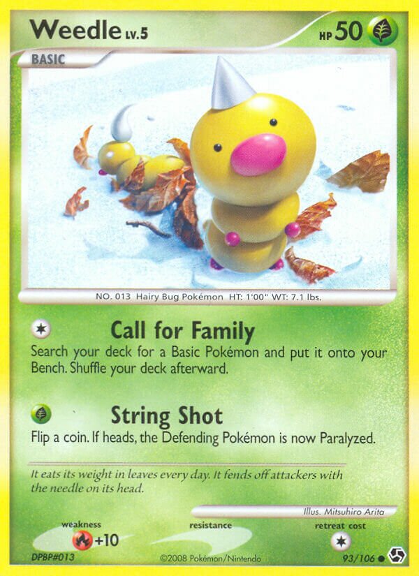 Weedle 093/106 — Great Encounters (English Pokémon TCG card)