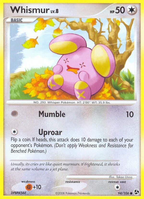 Whismur 094/106 — Great Encounters (English Pokémon TCG card)