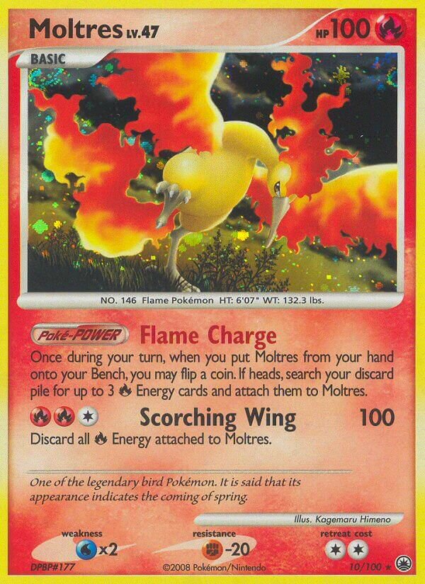 Moltres 010/100 — Majestic Dawn (English Pokémon TCG card)