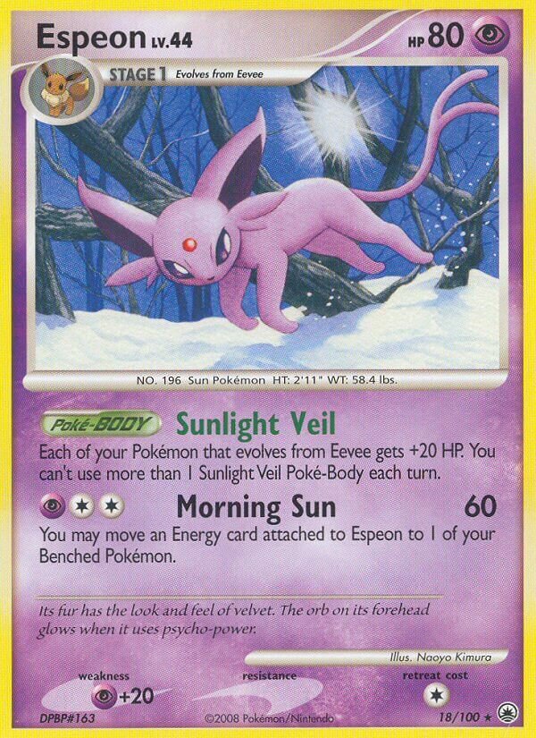 Espeon 018/100 — Majestic Dawn (English Pokémon TCG card)
