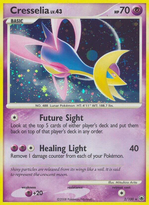 Cresselia 002/100 — Majestic Dawn (English Pokémon TCG card)