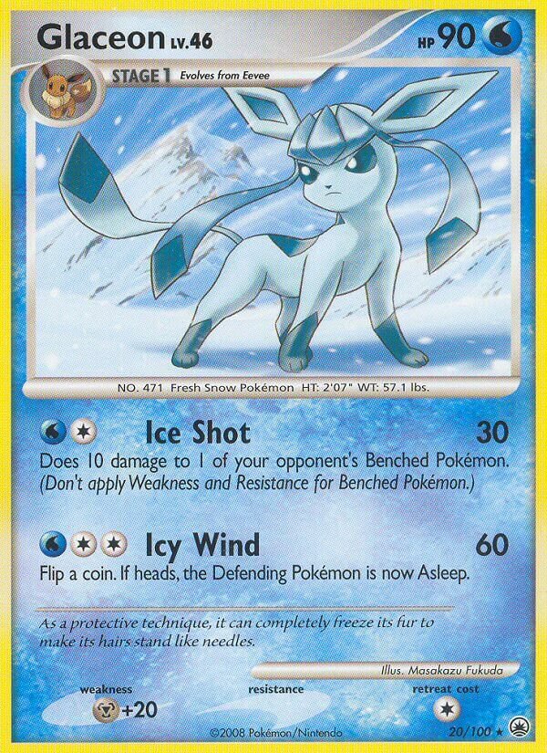 Glaceon 020/100 — Majestic Dawn (English Pokémon TCG card)