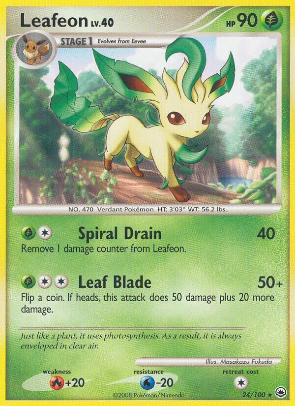 Leafeon 024/100 — Majestic Dawn (English Pokémon TCG card)