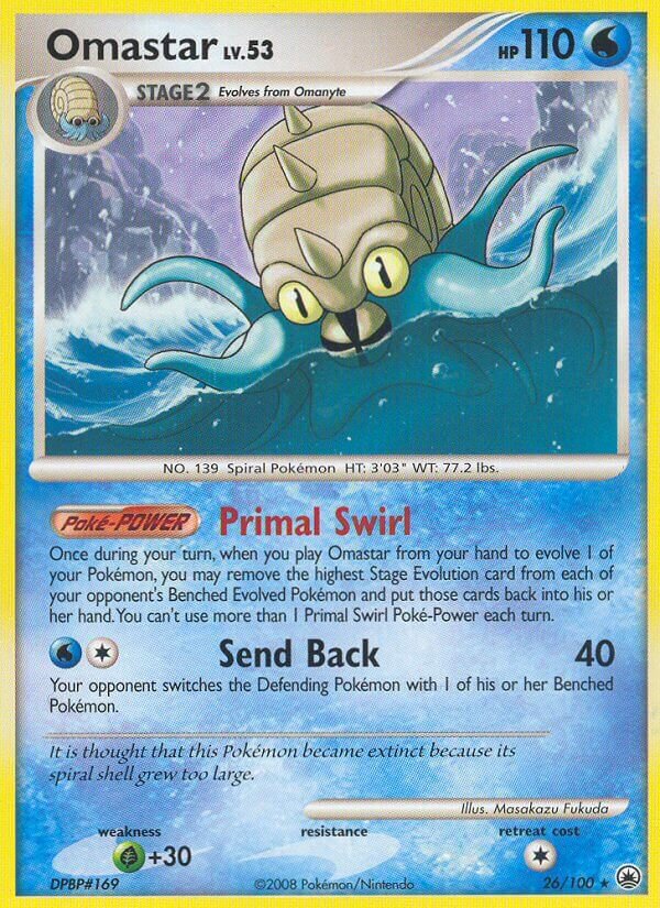 Omastar 026/100 — Majestic Dawn (English Pokémon TCG card)