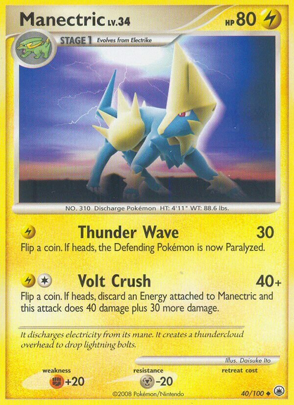 Manectric 040/100 — Majestic Dawn (English Pokémon TCG card)