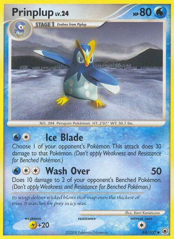 Prinplup 044/100 — Majestic Dawn (English Pokémon TCG card)