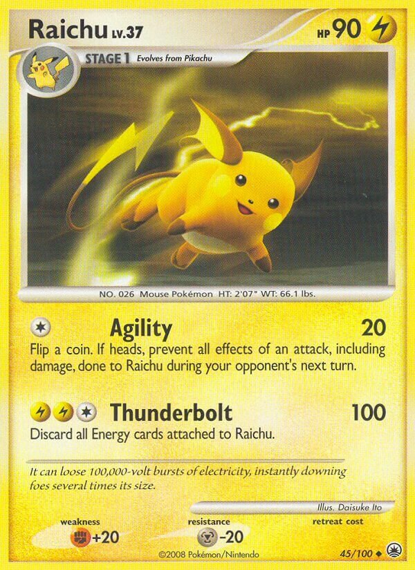 Raichu 045/100 — Majestic Dawn (English Pokémon TCG card)