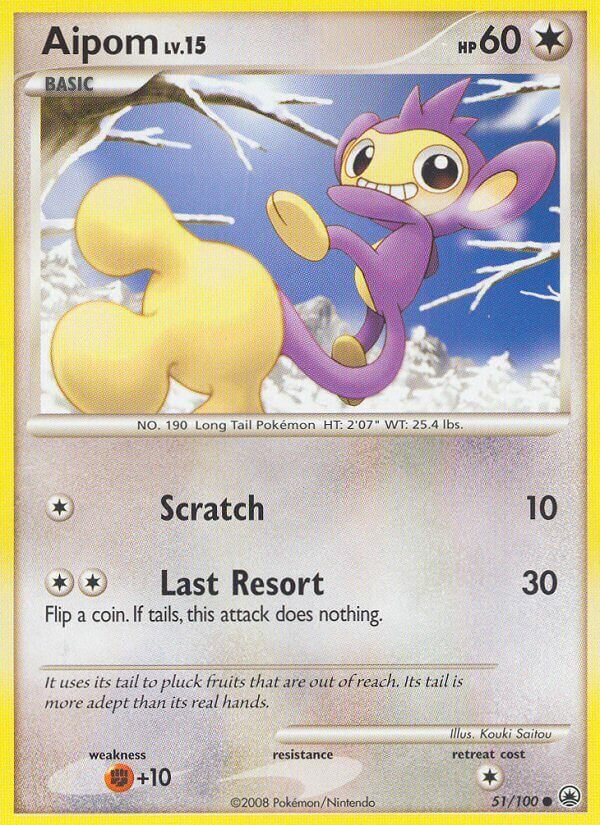 Aipom 051/100 — Majestic Dawn (English Pokémon TCG card)
