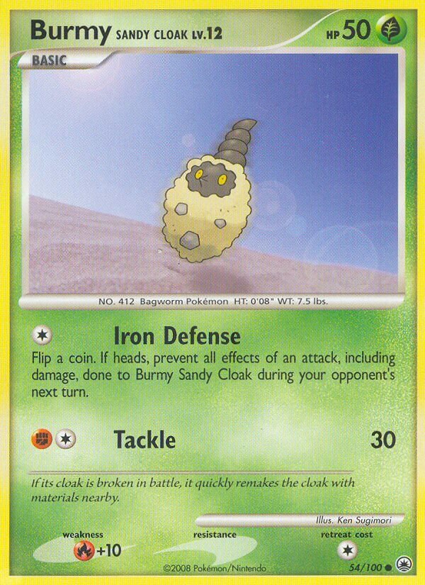 Burmy Sandy Cloak 054/100 — Majestic Dawn (English Pokémon TCG card)
