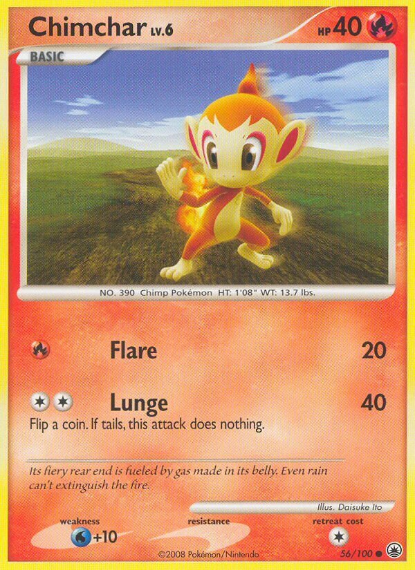 Chimchar 056/100 — Majestic Dawn (English Pokémon TCG card)