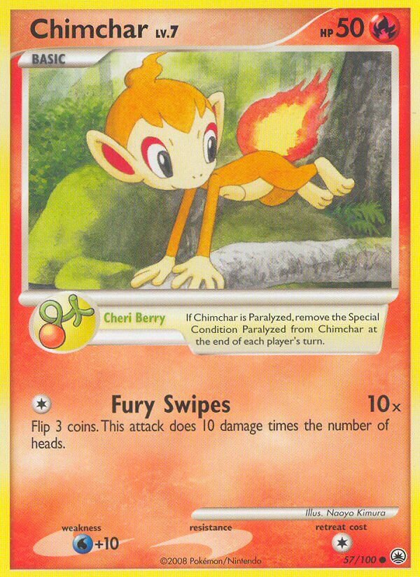 Chimchar 057/100 — Majestic Dawn (English Pokémon TCG card)