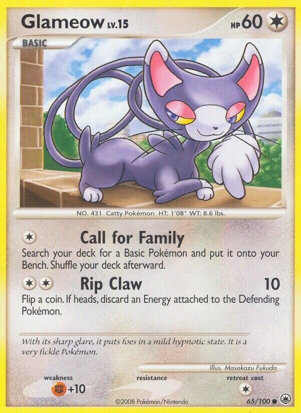 Glameow 065/100 — Majestic Dawn (English Pokémon TCG card)