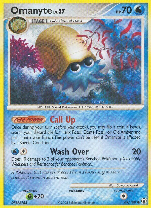 Omanyte 069/100 — Majestic Dawn (English Pokémon TCG card)