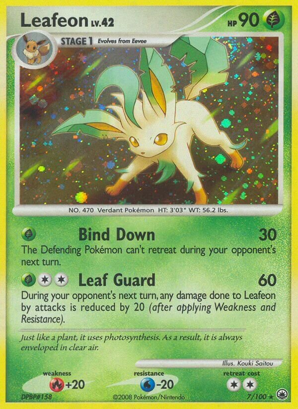 Leafeon 007/100 — Majestic Dawn (English Pokémon TCG card)
