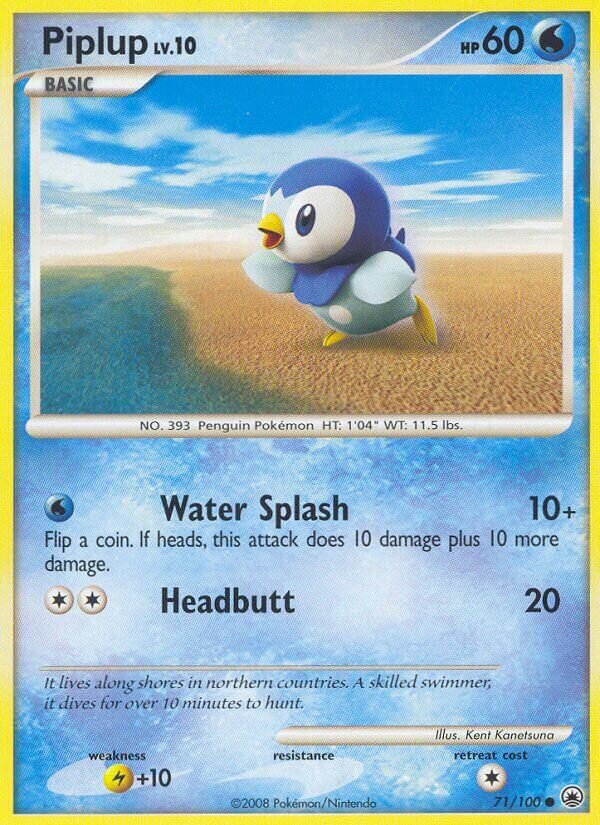 Piplup 071/100 — Majestic Dawn (English Pokémon TCG card)