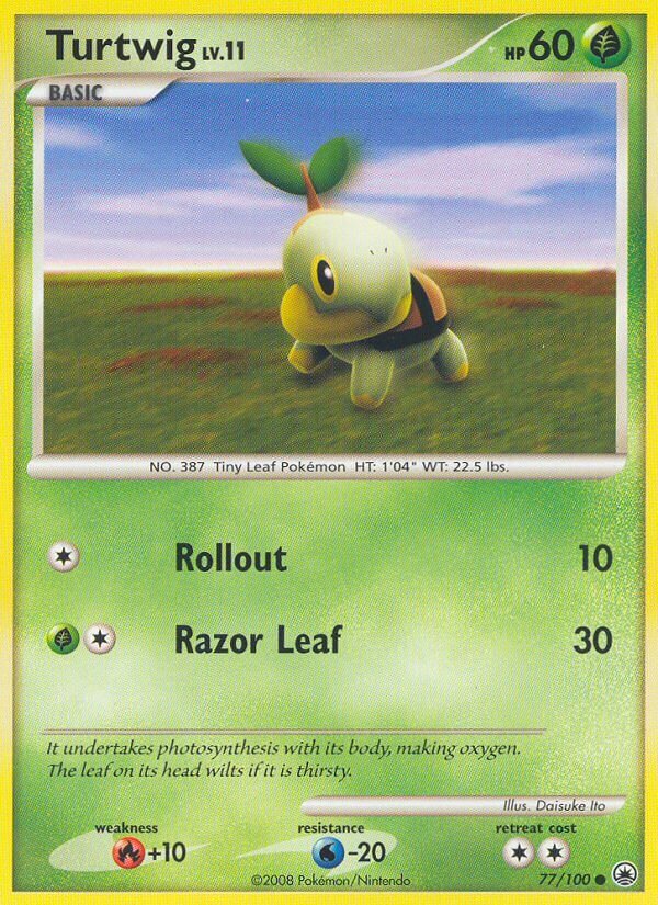Turtwig 077/100 — Majestic Dawn (English Pokémon TCG card)