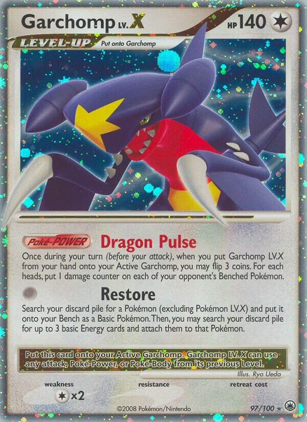 Garchomp LV.X 097/100 — Majestic Dawn (English Pokémon TCG card)