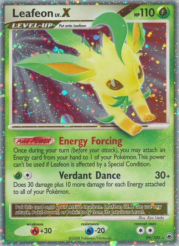 Leafeon LV.X 099/100 — Majestic Dawn (English Pokémon TCG card)