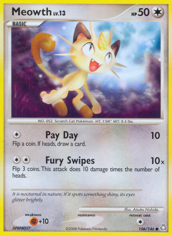 Meowth 106/146 — Legends Awakened (English Pokémon TCG card)