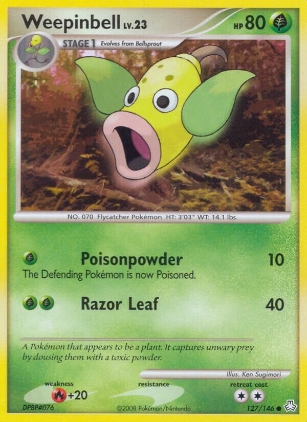 Weepinbell 127/146 — Legends Awakened (English Pokémon TCG card)