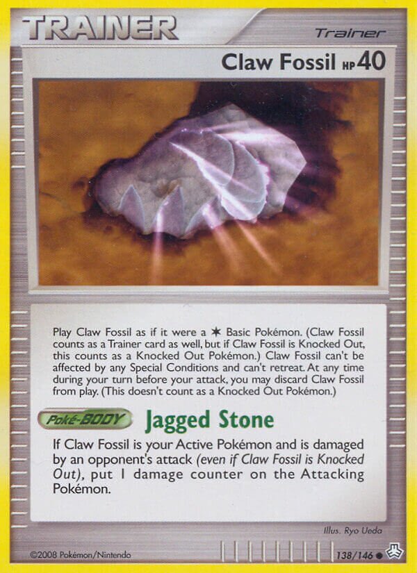 Claw Fossil 138/146 — Legends Awakened (English Pokémon TCG card)