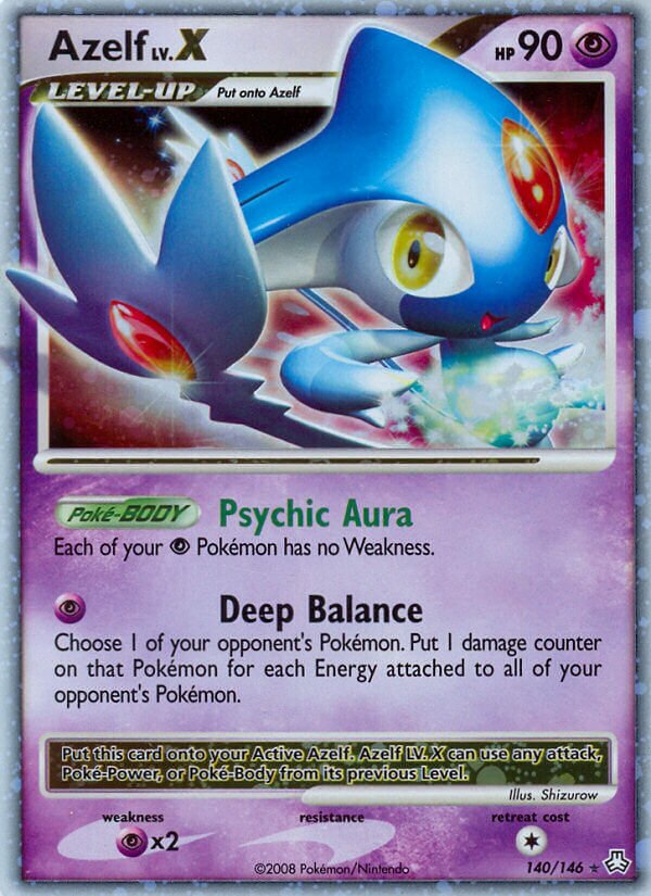 Azelf LV.X 140/146 — Legends Awakened (English Pokémon TCG card)