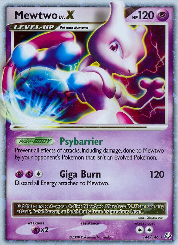 Mewtwo LV.X 144/146 — Legends Awakened (English Pokémon TCG card)