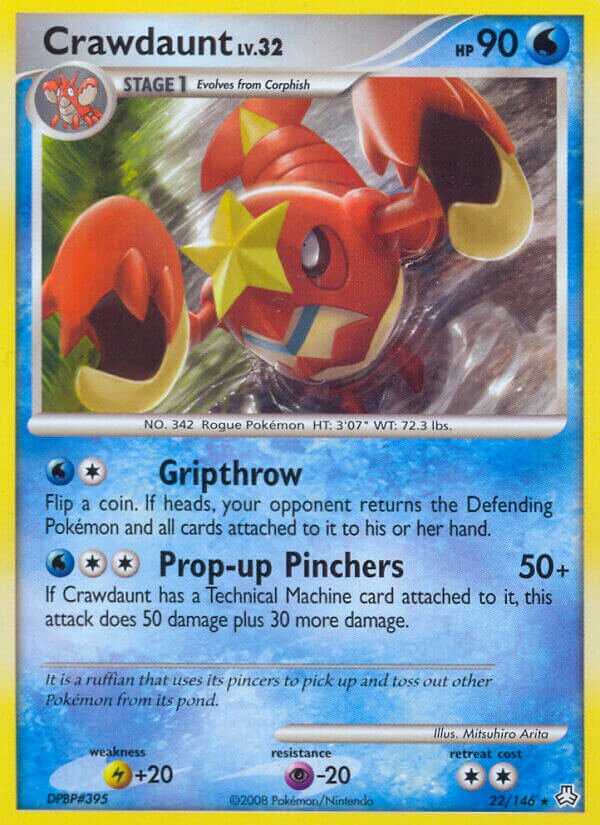 Crawdaunt 022/146 — Legends Awakened (English Pokémon TCG card)